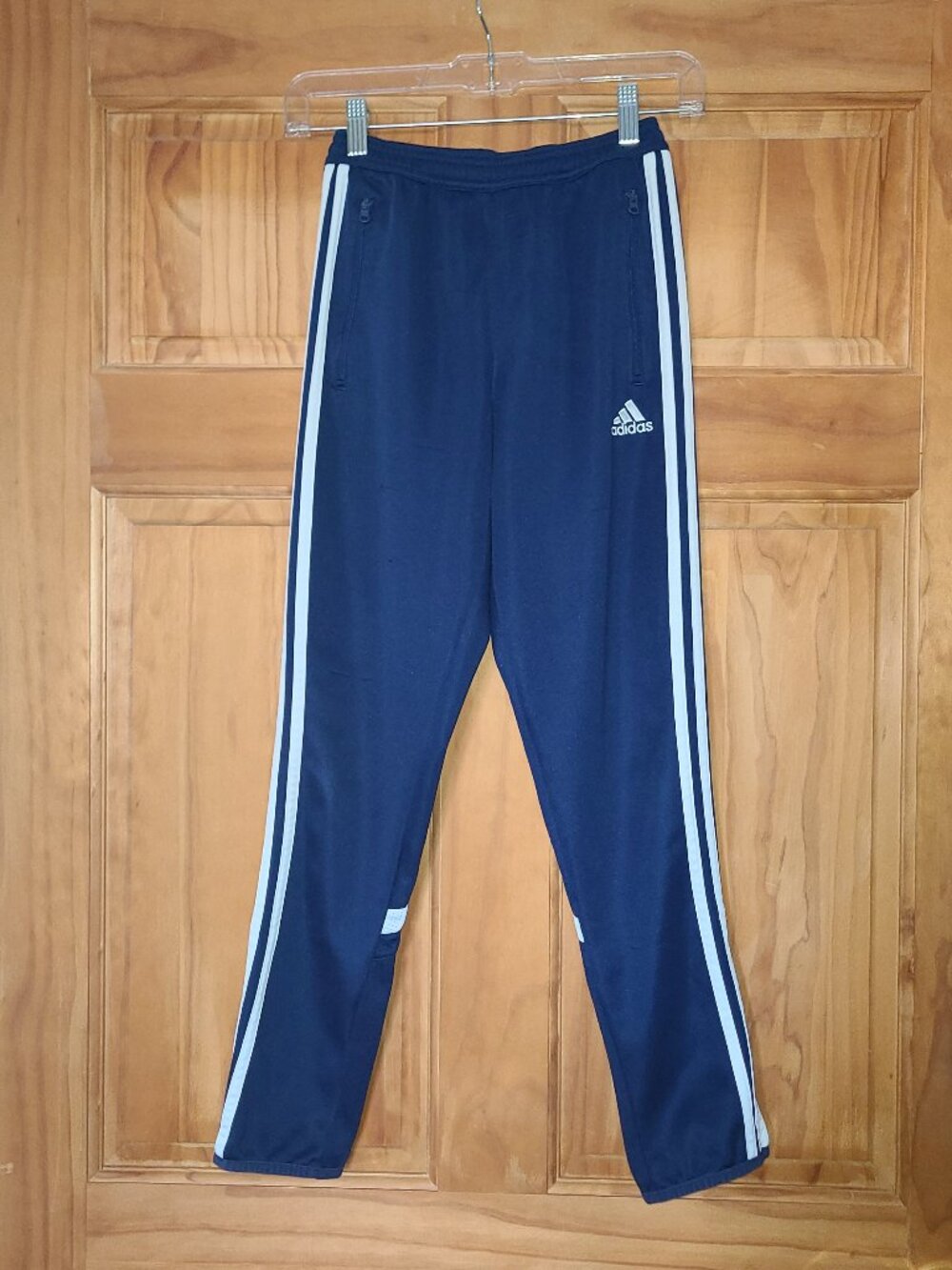 Boys adidas climacool Navy Blue/White Joggers
